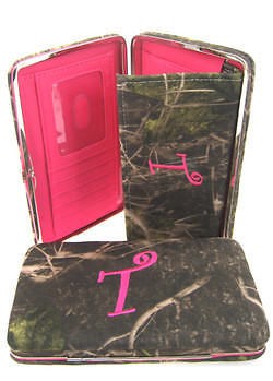   Mossy Oak Camo INITIAL Wallet Checkbook Clutch Choose Your Initial