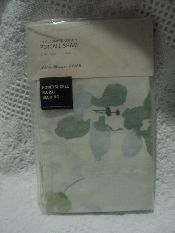 Eddie Bauer Home standard sham Honeysuckle Floral Bedding percale 