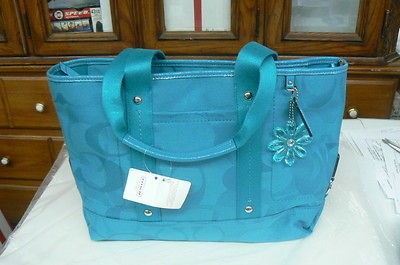 COACH HAND BAG NWTS TEAL/SVMERMAID(ON SALE) RETAIL $248.00 PRICE 