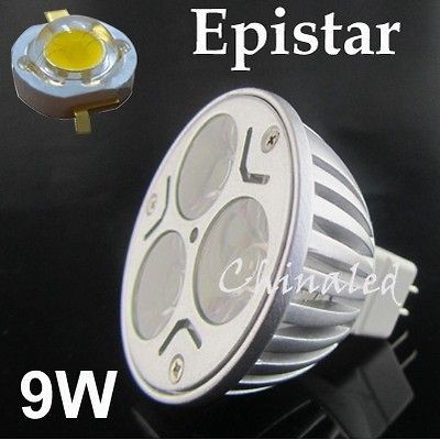   MR16 GU5.3 led bulb 9W Home lamp light downlight cool 3x3W vs 50w