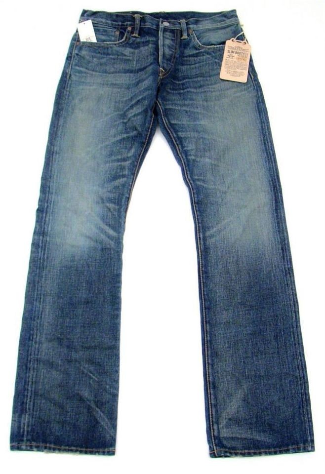 RRL RALPH LAUREN $300 Spring Creek 2 slim bootcut selvedge jeans 31 X 