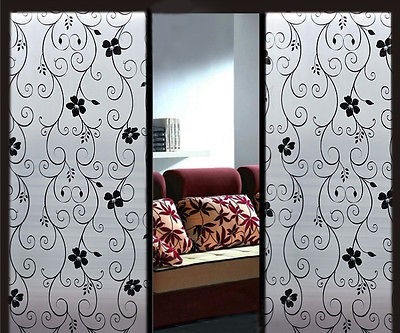 36 X 5 9 16 25 Privacy Decorative Frosted Glass Window Film Black 