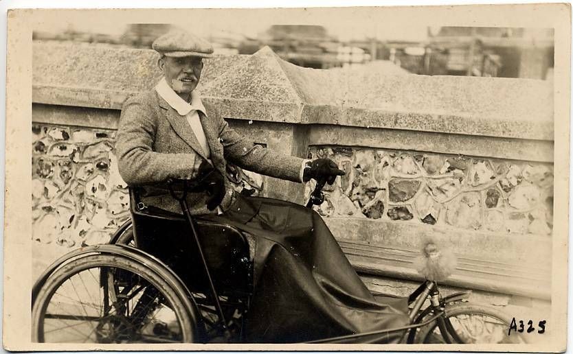 M2023 MAN IN HANDICAP STROLLER INVALID CARRIAGE RPPC