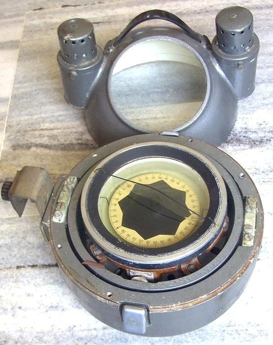 HIGH GRADE 1960s SOVIET NAVY DOUBLE LAMP BINNACLE HELMET COMPASS w 