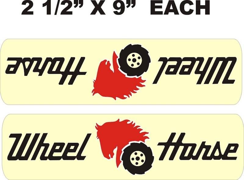 PAIR OF WHEEL HORSE GARDEN TRACTOR DECALS 1L & 1R C I