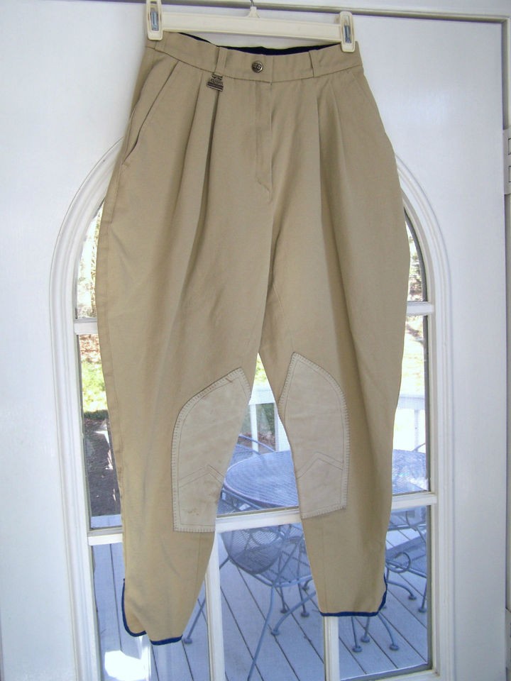 Georg Schumacher Leather Knee Horse Riding Breeches Beige 26L Ret $279 