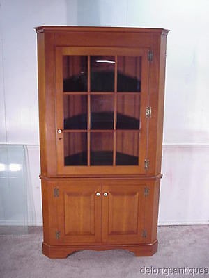 cherry corner cabinet in Antiques