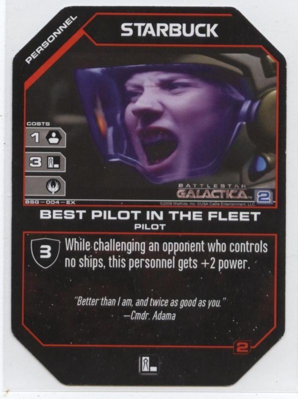 Battlestar Galactica Starbuck Best Pilot In The Fleet NEW Trading Card 