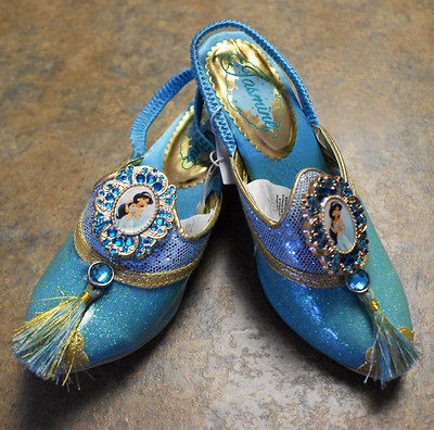 New  2011 JASMINE Aladdin Costume Shoes Girls 7/8 Toddler