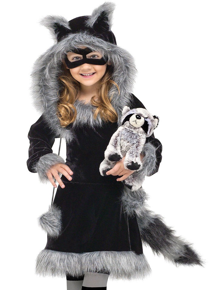 Sexy Womens Raccoon Furry Animal Halloween Costume