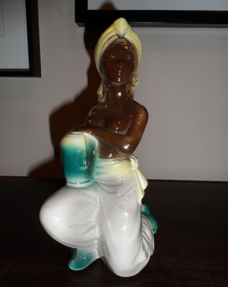 Vintage Royal Copley Pottery Blackamoor Statue