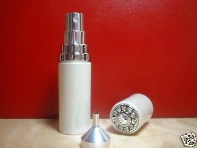 PEARL SWAROVSKI CRYSTAL edt MINI PERFUME ATOMISER with FUNNEL NEW 