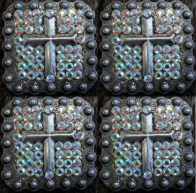   HEADSTALL SADDLE BLANKET TACK COWGIRL STONES ANTIQUE CRYSTALS CROSS 04