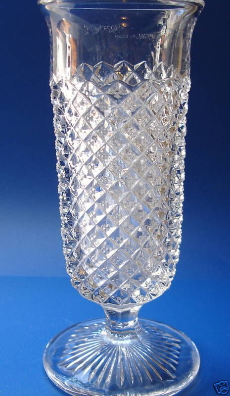 Vintage English Hobnail crystal parfait glass