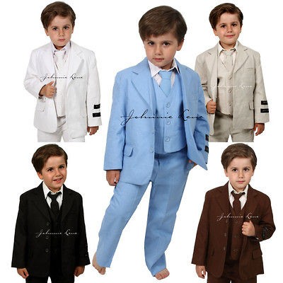 Johnnie Lene Boys Cotton/Linen Summer Suit Baby to Teen