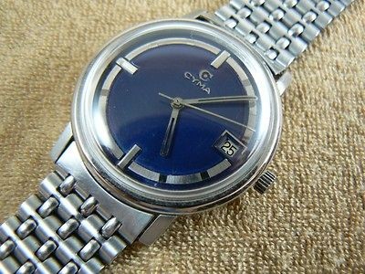 VINTAGE CYMA TAVANNES NAVYSTAR CYMAFLEX AUTO 27 JEWELS MENS WATCH