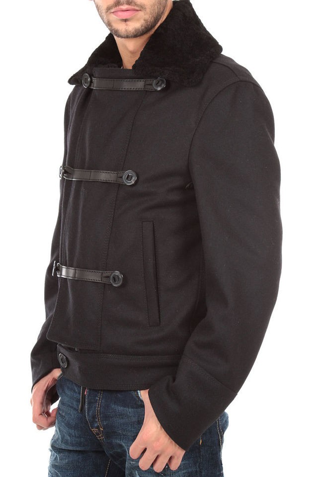 Dsquared² D2 Dsquared2 NEW Man Coat S74AM0286 Black 100% Wool MADE IN 