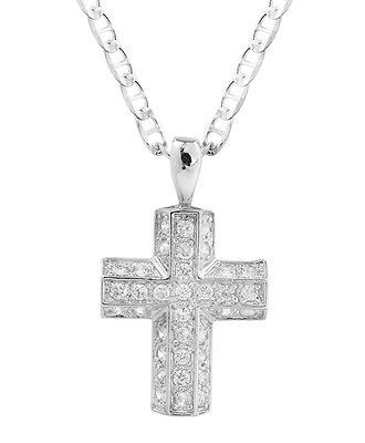 sterling silver cross necklace in Mens Jewelry
