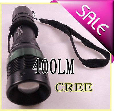   CREE LED Q5 Flashlight Torch Adjustable Focus Zoom/ Outdoor use D2
