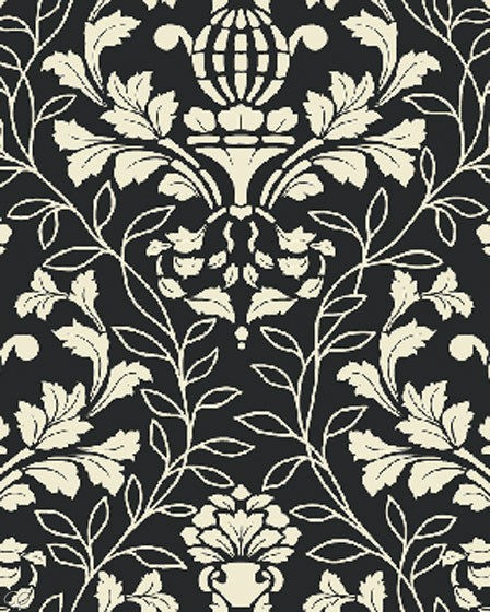   and Cream Damask City Blooms by Kitty Yoshida for Bernatex Fabric