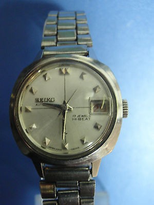   17J HI BEAT 2205 0240 VINTAGE LADYs DAY&DATE CALENDAR AUTOMATIC WATCH