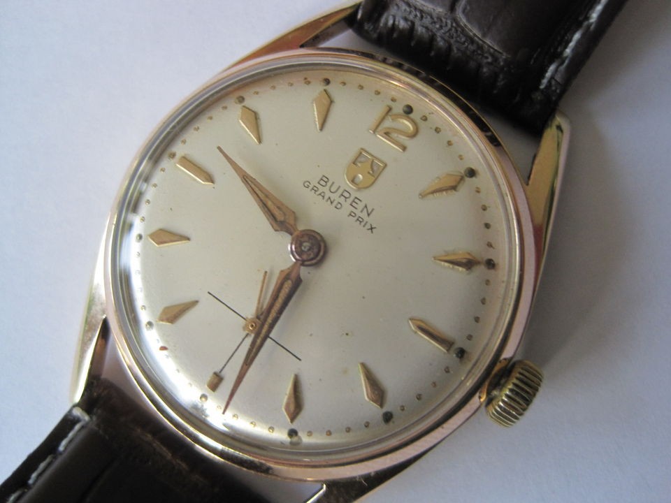 FINE BUREN GRAND PRIX VINTAGE MECHANICAL GENTLEMANS WATCH  FULLY 