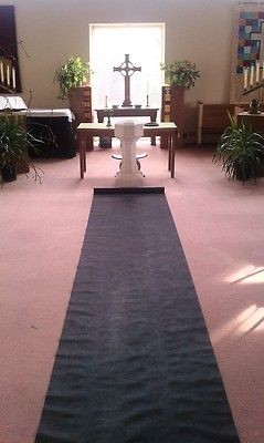 50ft Deluxe Black Fabric Wedding Aisle Runner