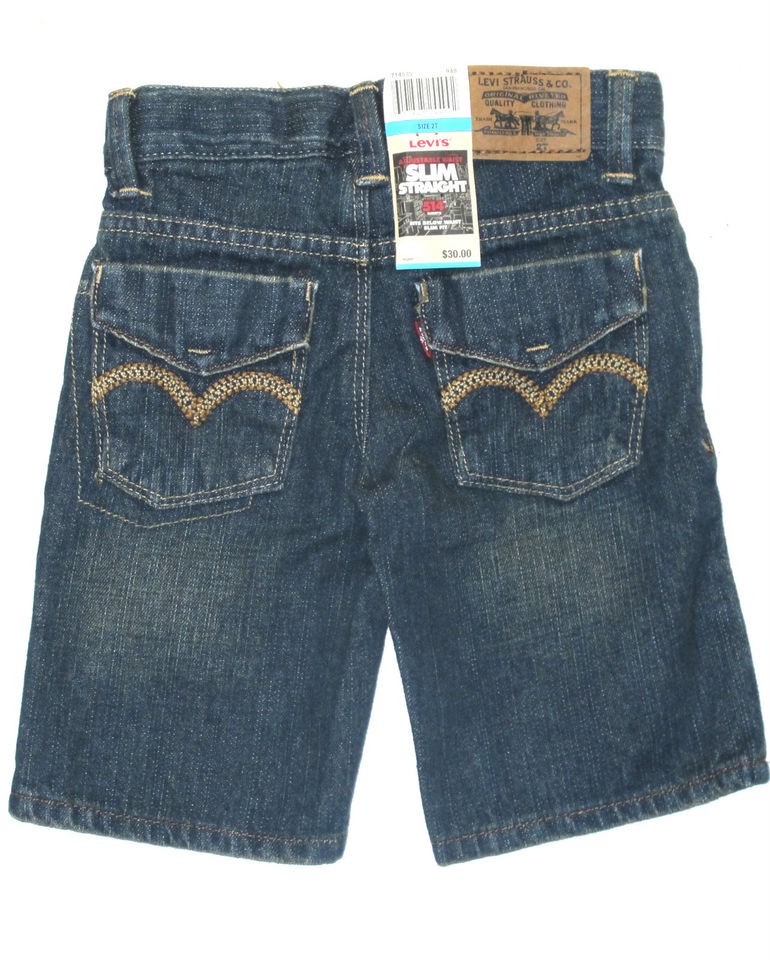 Levis 514 back pocket flap slim straight toddler boy denim jean 