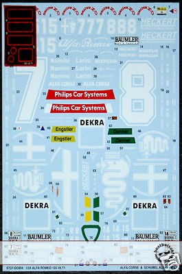 STUDIO 27 DTM 93 NANNINI DECAL TAMIYA 1/24 ALFA 155 V6