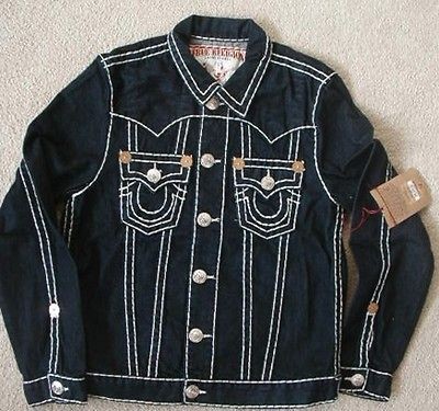 NWT True religion mens Jimmy Super T Jean Jacket in Body Rinse