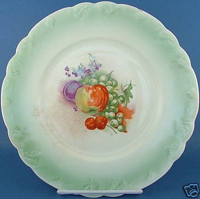 Antique East Palestine Pottery EPP Desoto Plate Fruit