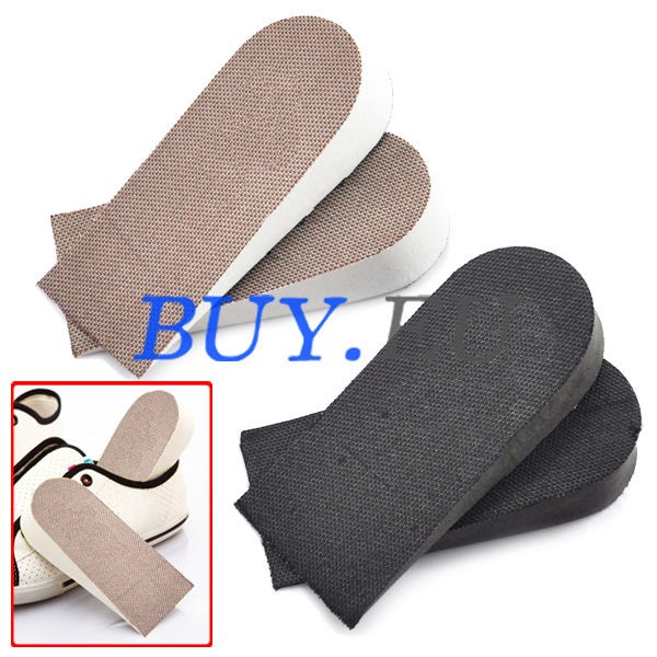 Pair 2.5cm Height Increase Foam Insole Shoe Inserts Invisible Heel 