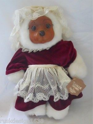 Vtg 1988 Robert Raikes Orig. MRS. CLAUS Bear #21391 by Applause, Tag 