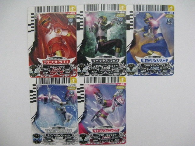 Dice O 6 Changeman 5 cards Power Rangers