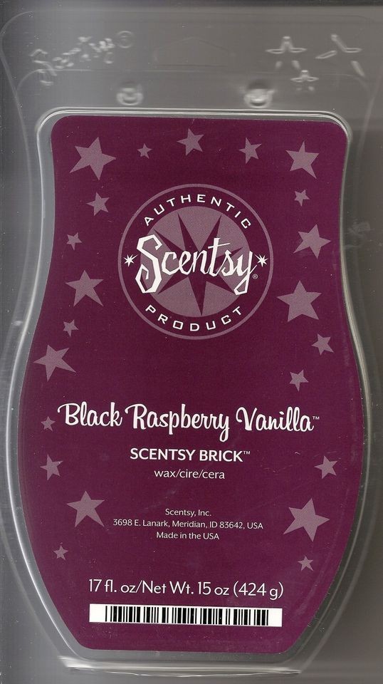 SCENTSY DISCONTINUED BRICK 17oz ~ Black Raspberry Vanilla NEW FREE 