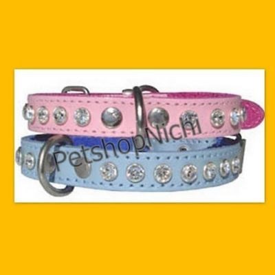 15 (38.5cm) Medium Pink Rhinestone Cat / Dog Collar