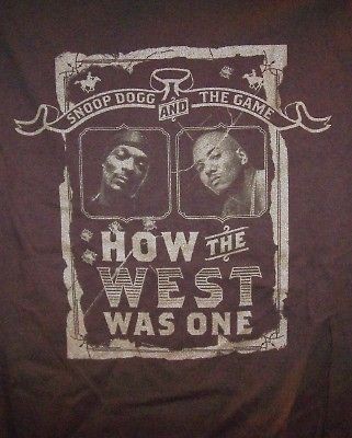 Snoop Dogg The Game T Shirt West Tour Brown Size XXXL