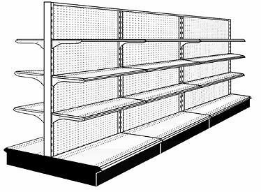 GONDOLA STORE ISLAND SHELVING USED DISPLAY