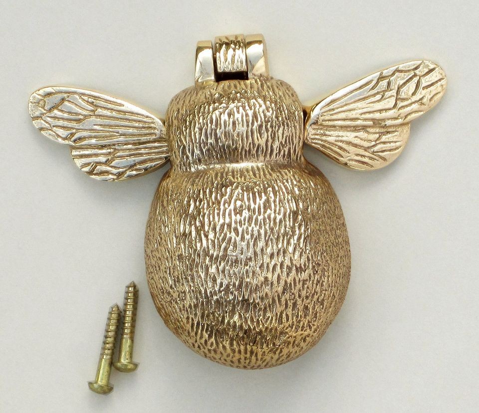   Brass Bumble Bee Door Knocker   antique vintage style door knockers