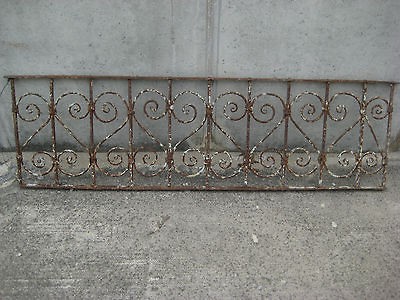 VERY UNIQUE ANTIQUE WROUGHT IRON RAILING *** 65 Wide x 18.5 