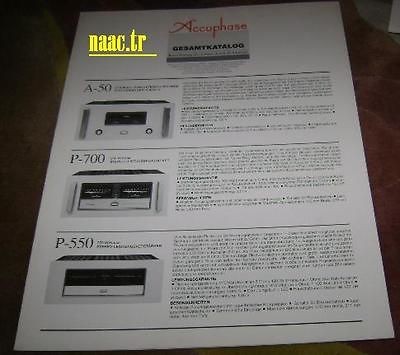 ACCUPHASE A 100 A 50 P 550 C 290 DP 90 T 109 E 406 GERMANY BROCHURE 