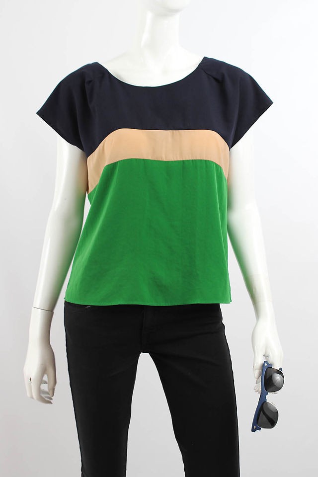 Zara Color Block Shift Top