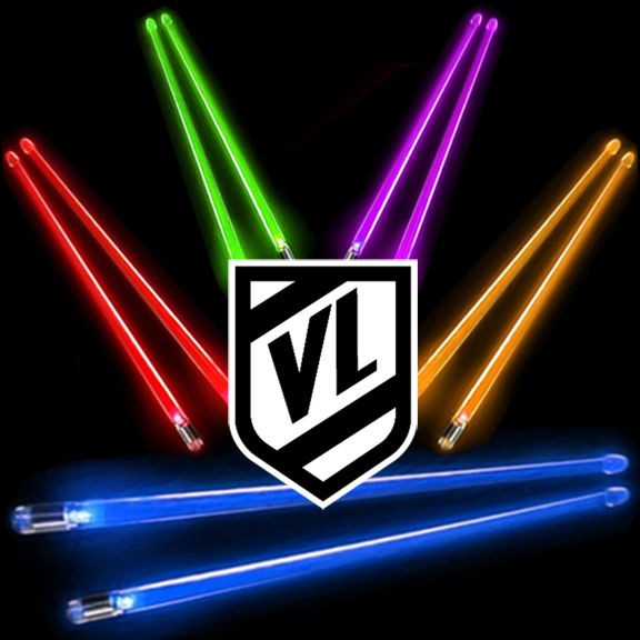 FIRESTIX Light Up glow Acrylic Lighted Drum Sticks NEW