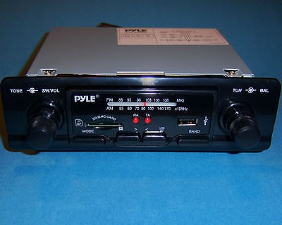 NEW MODERN SHAFT STYLE PYLE AM/FM RADIO USB SD/MMC  FORD MUSTANG 