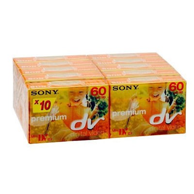 Sony Camcorder Premium Mini DV Tapes 10 Pack 60 MINS Cassettes MINIDV 