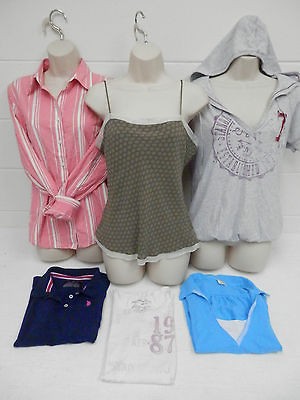 lot of 6 Large Womens Shirts tops AE Perry Ellis Aeropostale lauren 