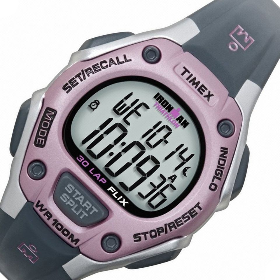   T5K020 IRONMAN Triathlon Multi Function Sports Watch Purple Silver