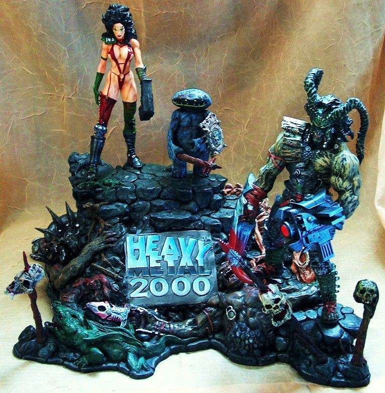 MOORE CREATIONS HEAVY METAL SEXY JULIE STRAIN 2000 DIORAMA FIGURE 