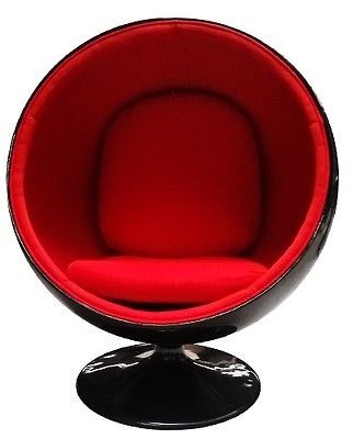 Retro Eero Aarnio Style Iconic Ball Chair New Globe Pod Egg Shell 
