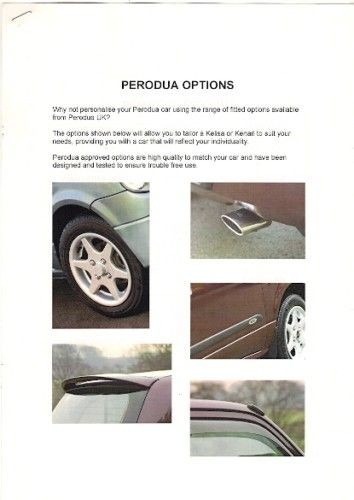Perodua Kelisa Kenari UK Accessories Brochure & Prices